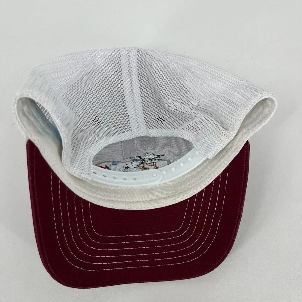 Triangle Sport Pismo Beach Golf Course Trucker Hat Maroon White Snapback